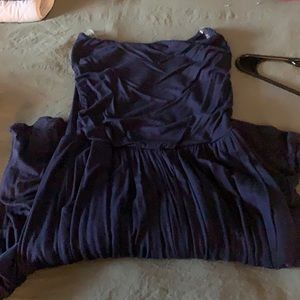 Strapless floor length summer dress